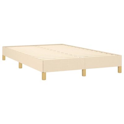 vidaXL Boxspring met matras stof crèmekleurig 120x190 cm