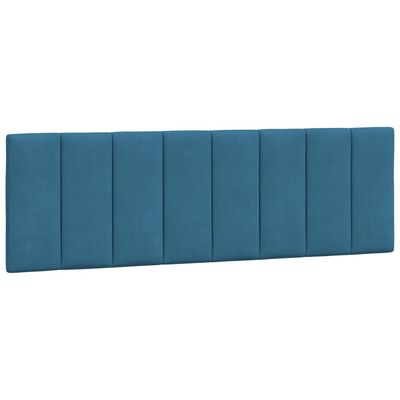 vidaXL Bed met matras fluweel blauw 160x200 cm