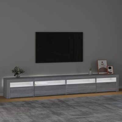 vidaXL Tv-meubel met LED-verlichting 270x35x40 cm grijs sonoma eiken