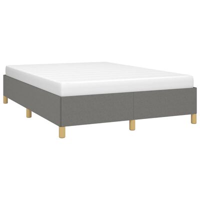 vidaXL Bedframe zonder matras stof donkergrijs 140x200 cm