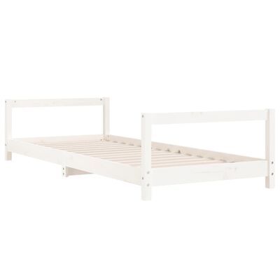 vidaXL Kinderbedframe 90x190 cm massief grenenhout wit