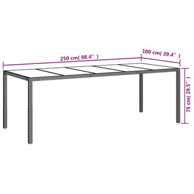 vidaXL 9-delige Tuinset met kussens poly rattan bruin