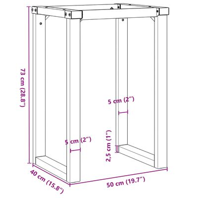 vidaXL Eettafelpoten O-frame 50x40x73 cm gietijzer