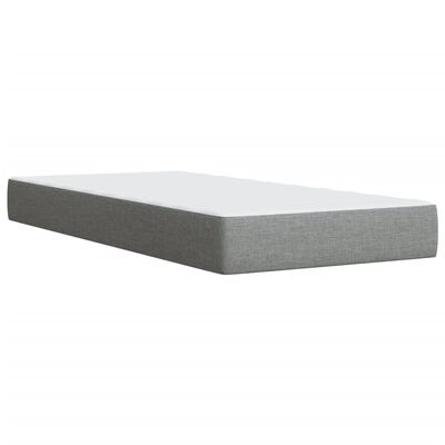 vidaXL Boxspring met matras stof lichtgrijs 90x200 cm