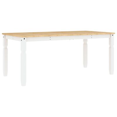 vidaXL Eettafel Corona 180x90x75 cm massief grenenhout wit