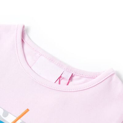 Kindershirt 128 zachtroze