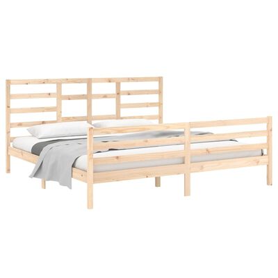 vidaXL Bedframe zonder matras massief hout 200x200 cm