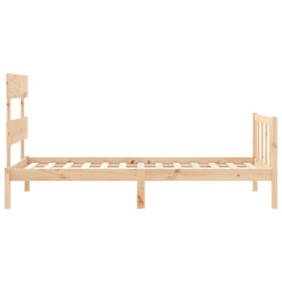 vidaXL Bedframe met hoofdbord massief hout 100x200 cm