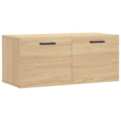 vidaXL Wandkast 80x36,5x35 cm bewerkt hout sonoma eikenkleurig