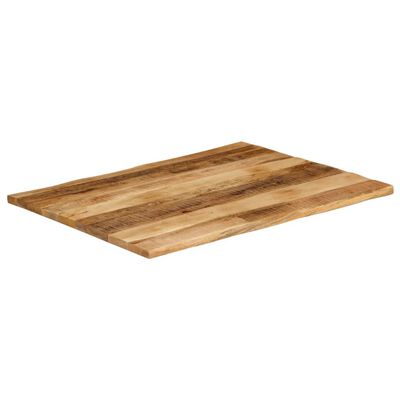 vidaXL Tafelblad met natuurlijke rand 90x80x2,5 cm massief mangohout