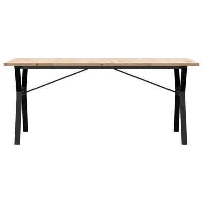 vidaXL Eettafel Y-frame 180x90x75,5 cm massief grenenhout en gietijzer