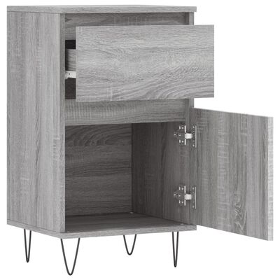 vidaXL Dressoir 40x35x70 cm bewerkt hout grijs sonoma