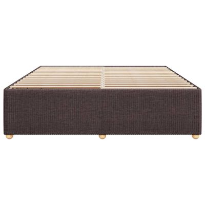 vidaXL Bedframe zonder matras stof donkerbruin 180x200 cm