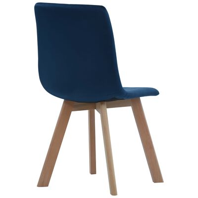 vidaXL Eetkamerstoelen 2 st fluweel blauw