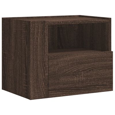 vidaXL Nachtkastjes 2 st wandgemonteerd 45x30x35 cm bruin eikenkleurig