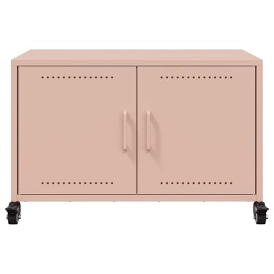 vidaXL Tv-meubel 68x39x43,5 cm staal roze