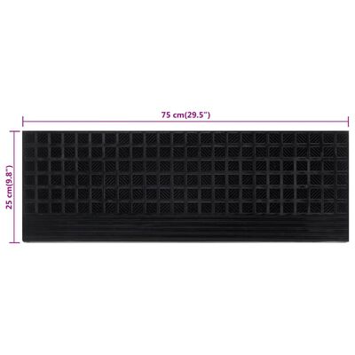 vidaXL Trapmatten 10 st 25x75 cm rubber