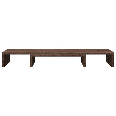 vidaXL Monitorstandaard verstelbaar 80x24x10,5 cm hout bruin eiken