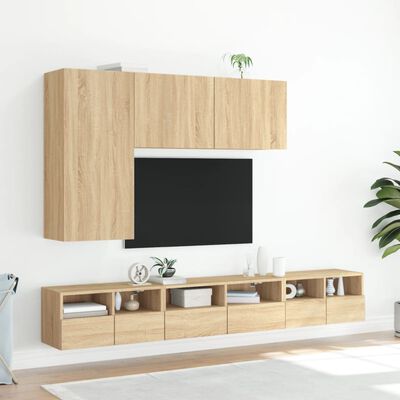 vidaXL Tv-meubel wandgemonteerd 100x30x41 cm sonoma eikenkleurig