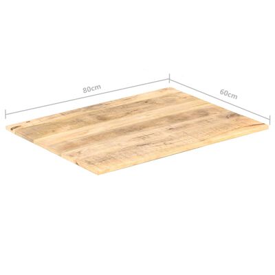 vidaXL Tafelblad 15-16 mm 80x60 cm massief mangohout