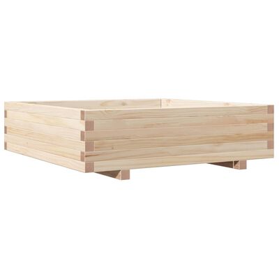 vidaXL Plantenbak 90x90x26,5 cm massief grenenhout