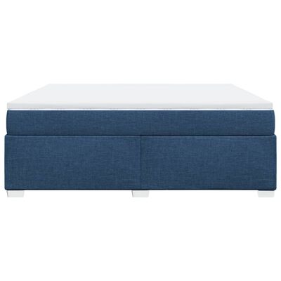 vidaXL Boxspring met matras stof blauw 180x200 cm