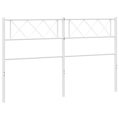 vidaXL Hoofdbord 135 cm metaal wit