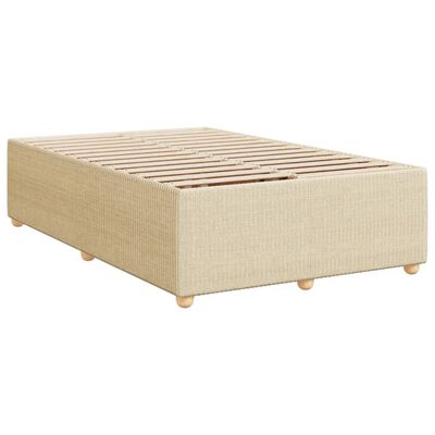 vidaXL Bedframe stof crèmekleurig 120x190 cm