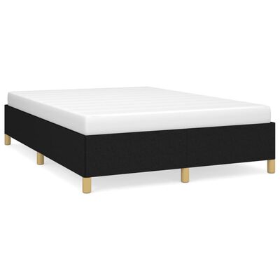 vidaXL Bedframe zonder matras stof zwart 140x190 cm