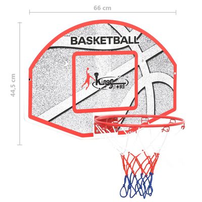 vidaXL 5-delige Basketbalset wandmontage 66x44,5 cm