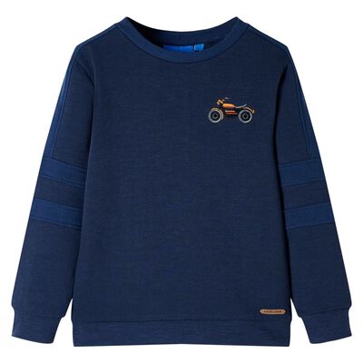 Kindertrui 92 gemêleerd marineblauw