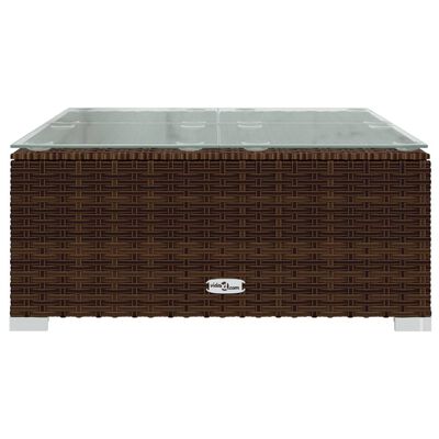 vidaXL 9-delige Loungeset met kussens poly rattan bruin