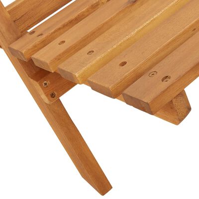 vidaXL Tuinstoelen 4 st inklapbaar massief hout en stof crèmewit