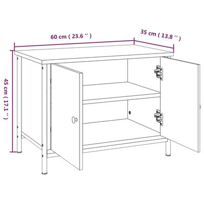 vidaXL Tv-meubel met deuren 60x35x45 cm bewerkt hout