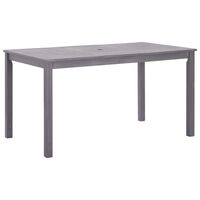 vidaXL Tuintafel 140x80x74 cm massief acaciahout greywash