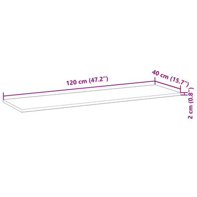 vidaXL Wandschap zwevend olieafwerking 120x40x2 cm massief acaciahout