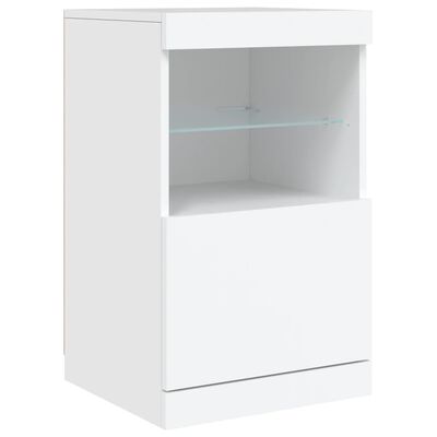 vidaXL Dressoir met LED-verlichting 164x37x67 cm wit