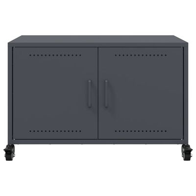 vidaXL Tv-meubel 68x39x43,5 cm staal antracietkleurig