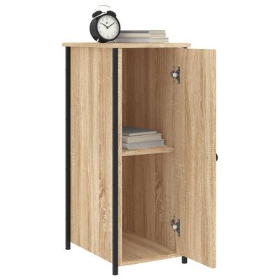 vidaXL Nachtkastjes 2 st 32x42x80 cm bewerkt hout sonoma eikenkleurig