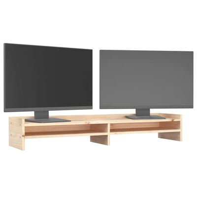 vidaXL Monitorstandaard 100x24x16 cm massief grenenhout