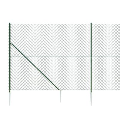 vidaXL Gaashek met grondankers 1,6x10 m groen