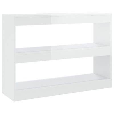 vidaXL Boekenkast/kamerscherm 100x30x72 cm hoogglans wit