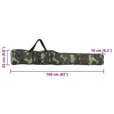 vidaXL Hengeltas 160 cm camouflage oxford stof groen