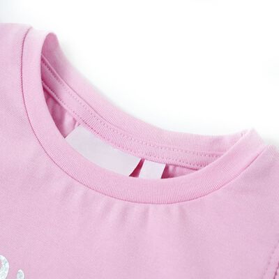 Kindershirt met ruches aan de mouwen 104 lila