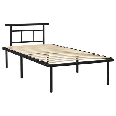 vidaXL Bedframe metaal zwart 100x200 cm