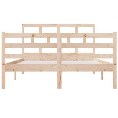 vidaXL Bedframe massief hout 135x190 cm