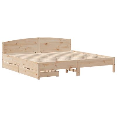 vidaXL Bedframe zonder matras massief grenenhout 200x200 cm