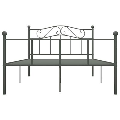 vidaXL Bedframe metaal grijs 120x200 cm