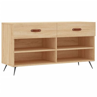 vidaXL Schoenenbank 102x35x55 cm bewerkt hout sonoma eikenkleurig