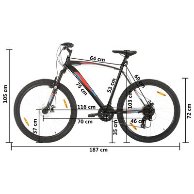 Om toevlucht te zoeken Brein draad vidaXL Mountainbike 21 versnellingen 29 inch wielen 53 cm frame zwart  kopen? | vidaXL.nl